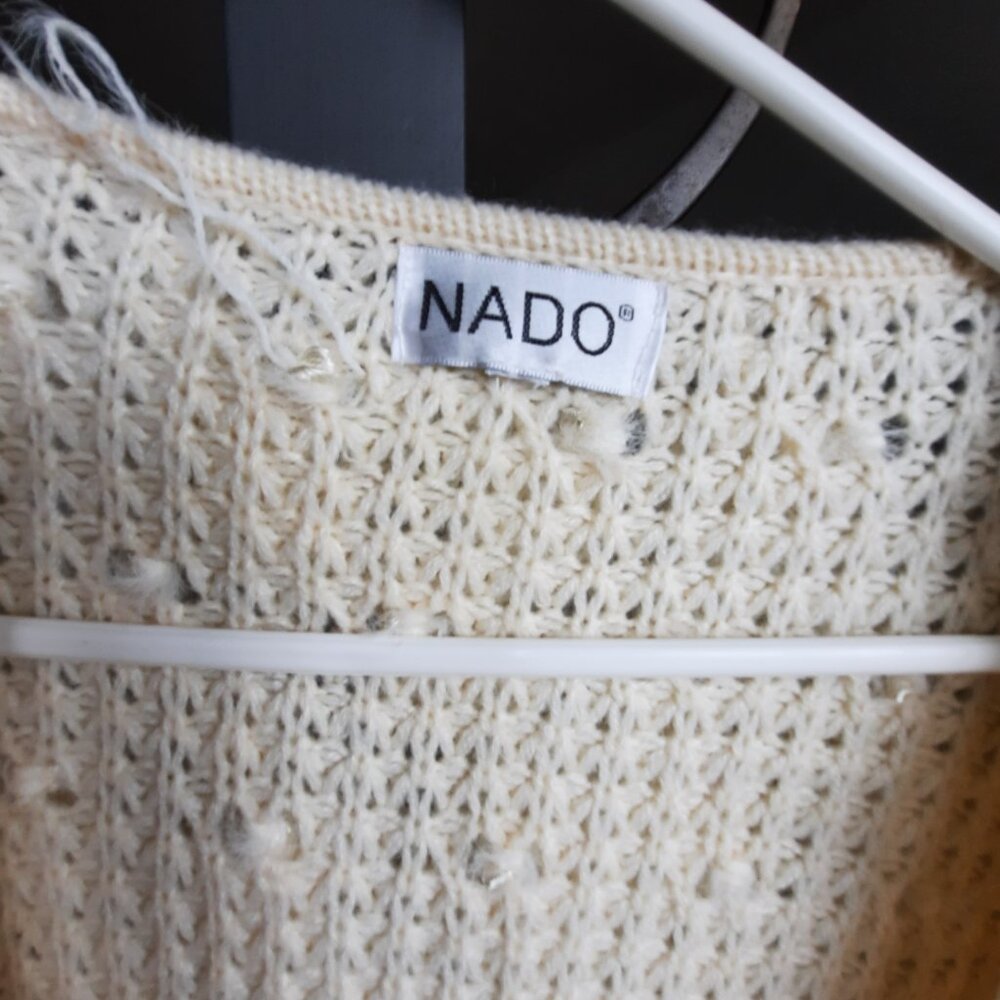 Statement piece, Shaggy knit open front cardigan, boho chic, Nado - Picture 9 of 9